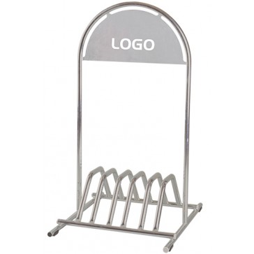 Fortovsskilt med cykelparkering 58x120cm sølv