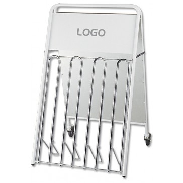 Fortovsskilt med cykelparkering 60x85cm hvid