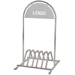 Fortovsskilt med cykelparkering 58x120cm sølv